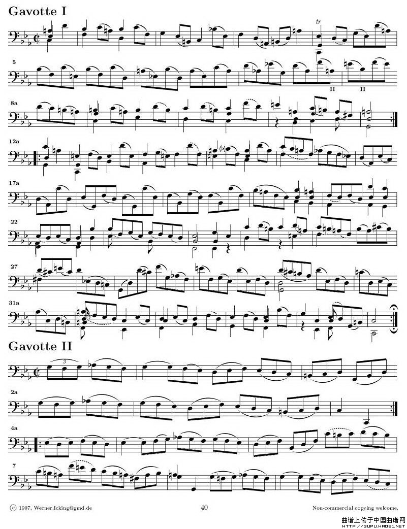 巴赫无伴奏大提琴练习曲之五P6