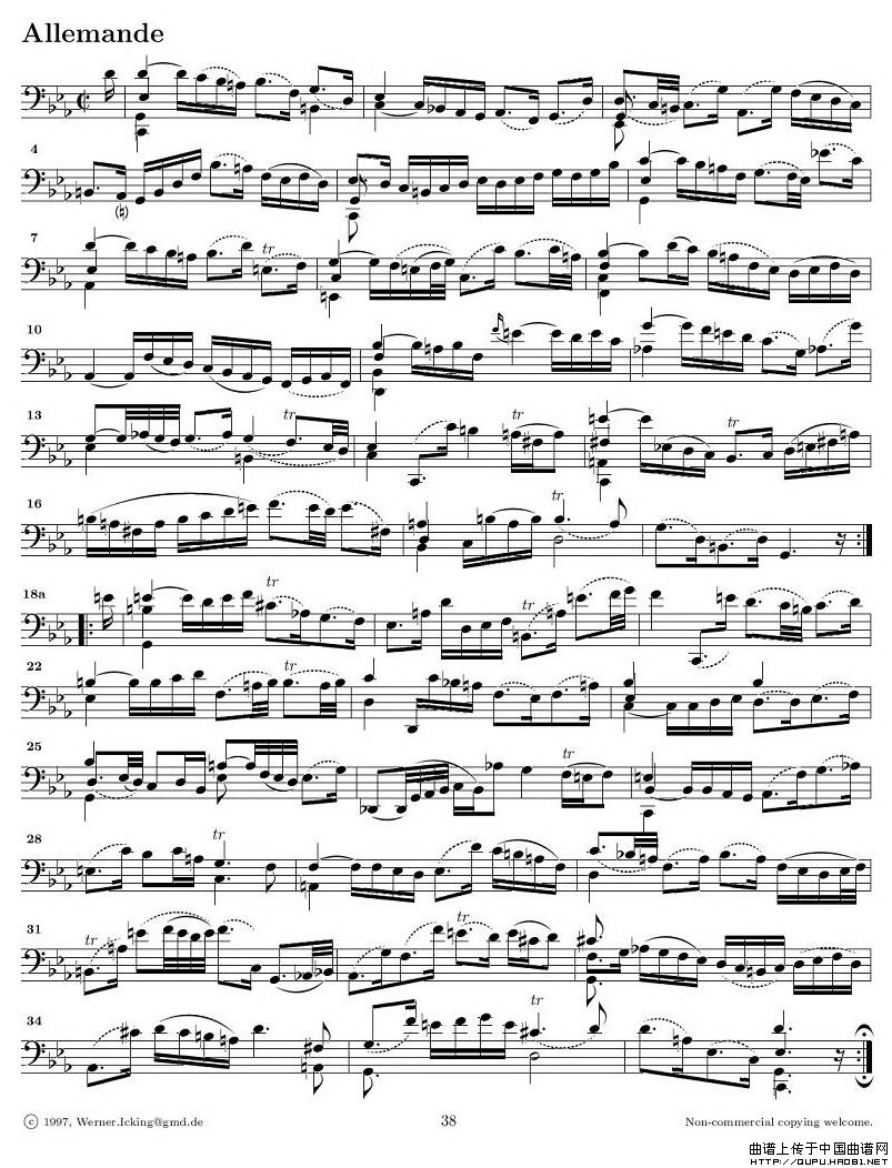 巴赫无伴奏大提琴练习曲之五P5