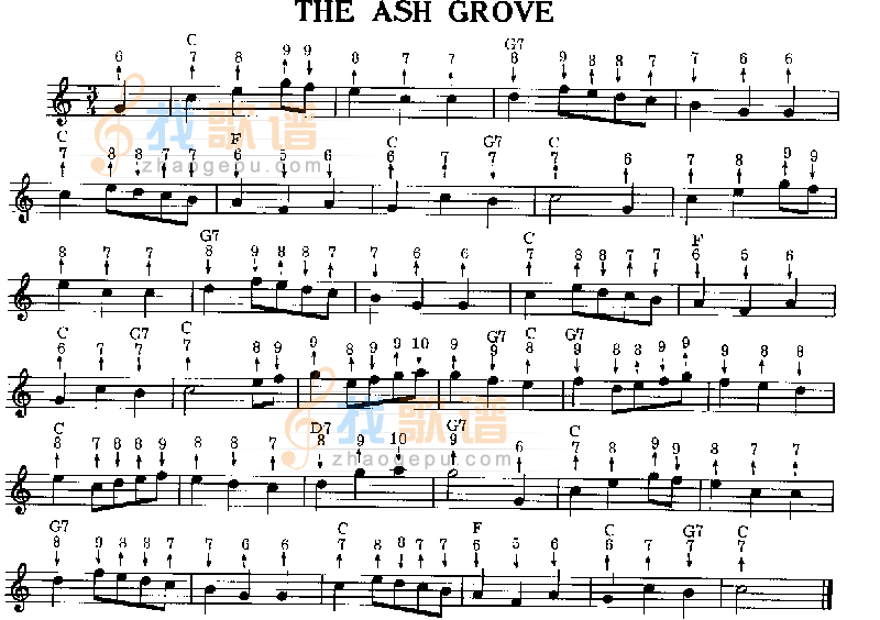 The Ash Grove 口琴谱