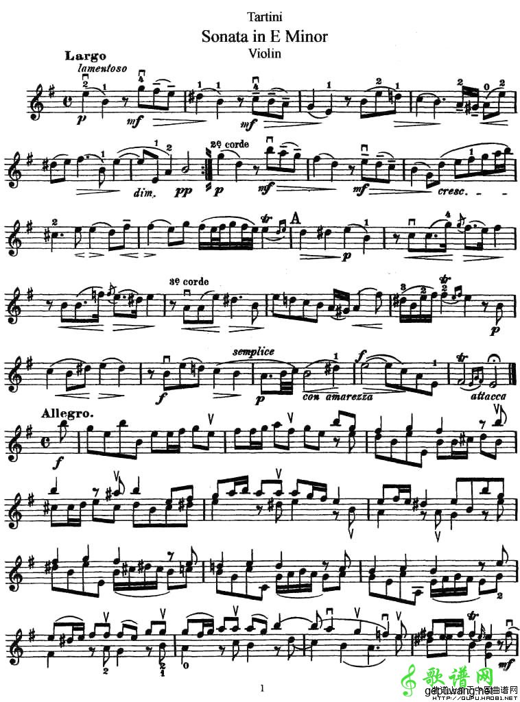 Sonata in E Minor