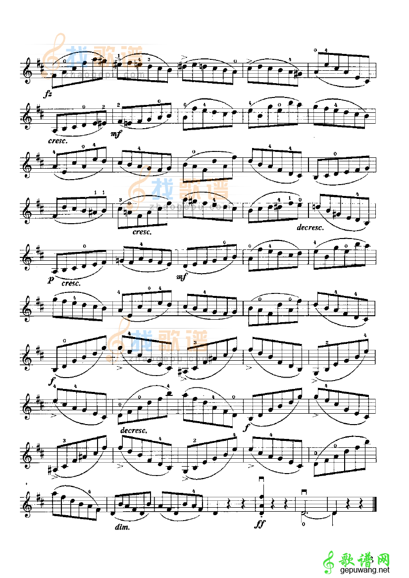 开塞小提琴练习曲36首8