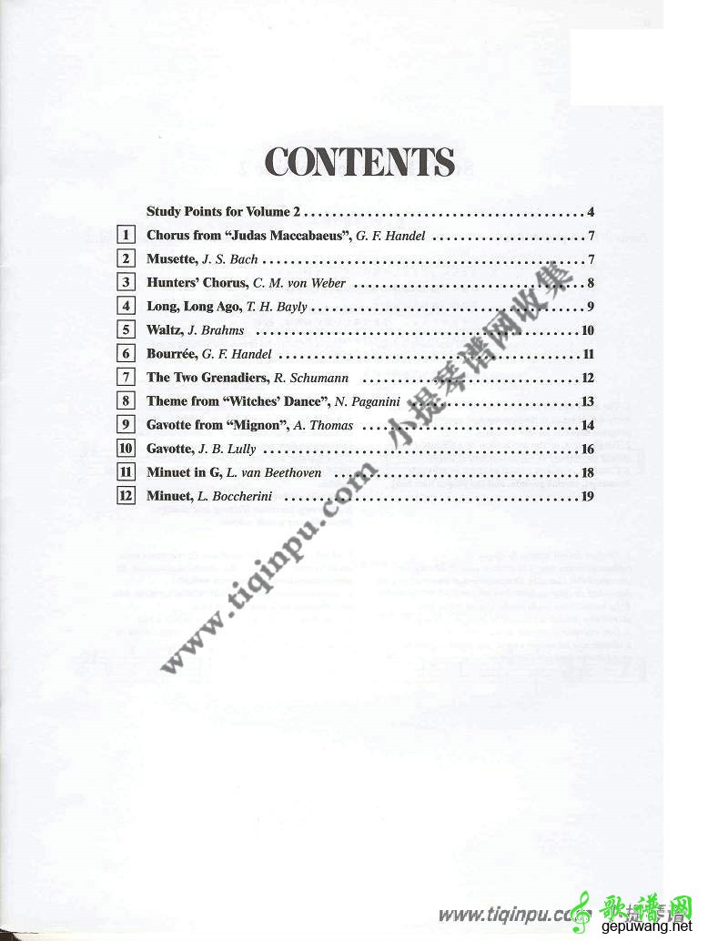 铃木小提琴教材第二册（原版扫描）